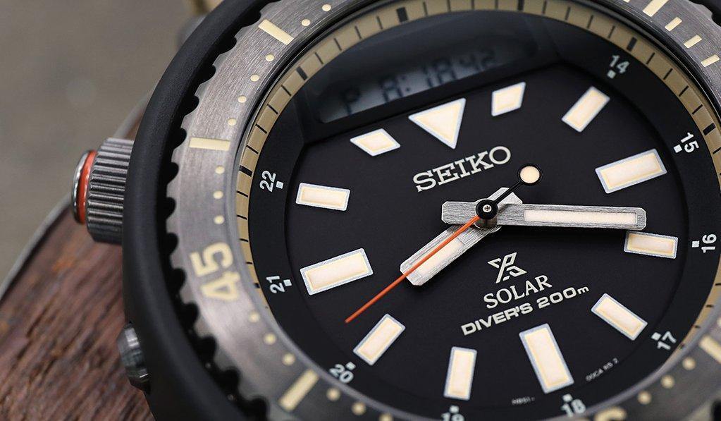 Seiko Urban Safari Series Arnie Solar Tuna Desert Beige Diver's Men's –  Prestige