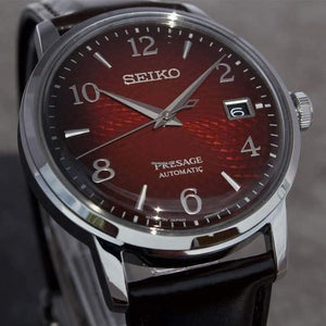 Seiko Presage Cocktail Time The Negroni Red Men's Leather Strap Watch –  Prestige