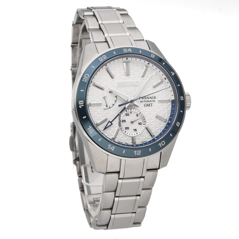 Seiko Presage Sharp Edged Series Limited Edition Asanoha White GMT Men –  Prestige