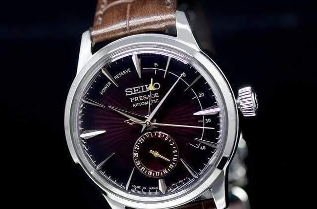 Seiko Japan Made Presage Cocktail w/ Pow. Res. Indicator Black Cat Mar –  Prestige