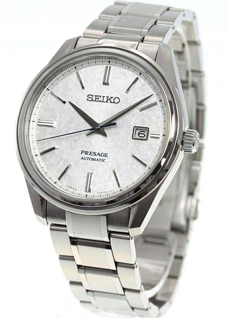 Seiko JDM Presage White Baby GS Snowflake Men's Titanium Watch SARX055 –  Prestige