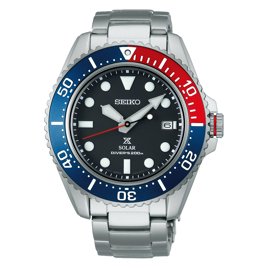 Seiko Prospex Pepsi Solar Diver's Men's Stainless Steel Watch SNE591P1 –  Prestige