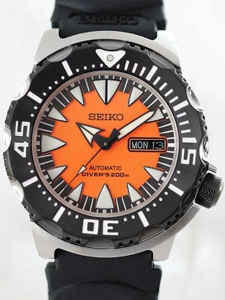 Seiko Monster Orange Fang 2nd Gen Diver's Men's Rubber Strap Watch SRP –  Prestige