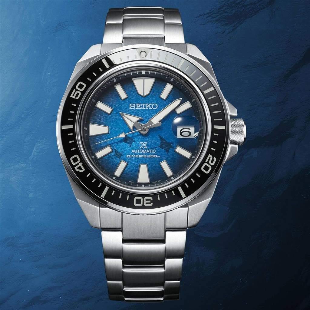 Seiko SE Save the Ocean Manta Ray King Samurai Diver's Men's Watch SRP –  Prestige