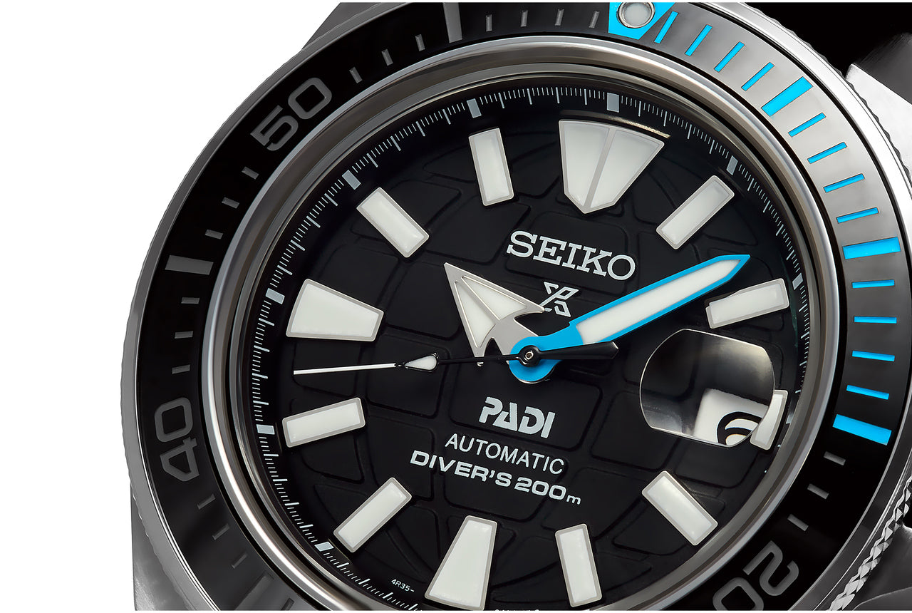 Seiko Prospex PADI SE King Samurai Black Diver's Men's Rubber Strap Wa –  Prestige