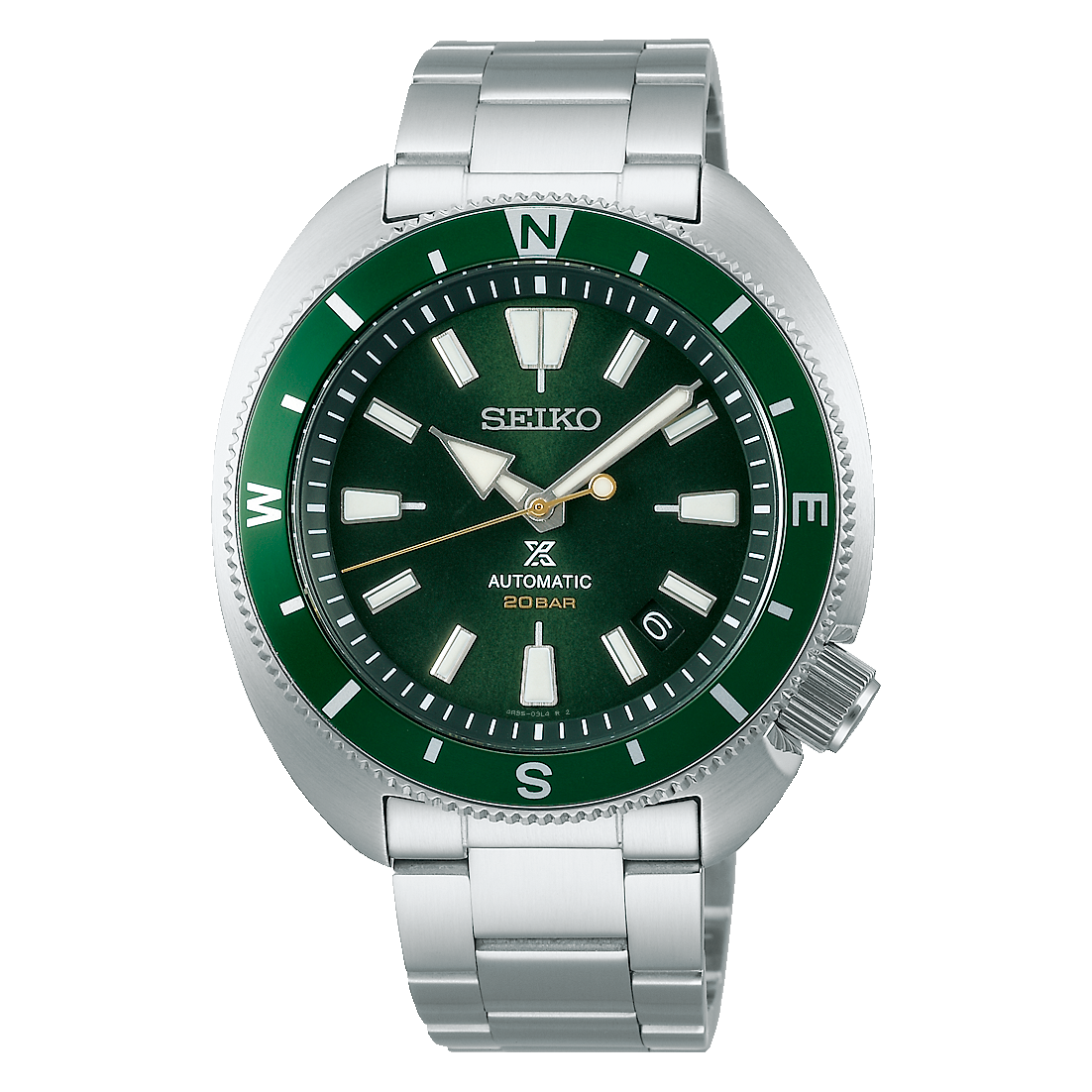 Seiko Prospex Turtle Green Land Tortoise 200M Stainless Steel Watch SR –  Prestige