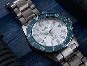 Seiko 62MAS Prospex Diver's 140th Anniv LE Blue White Theme Men's Stai –  Prestige