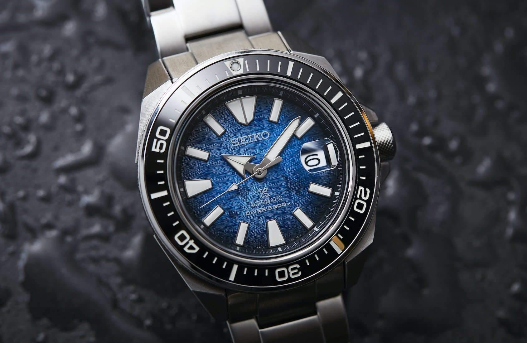 Seiko SE Save the Ocean Manta Ray King Samurai Diver's Men's Watch SRP –  Prestige