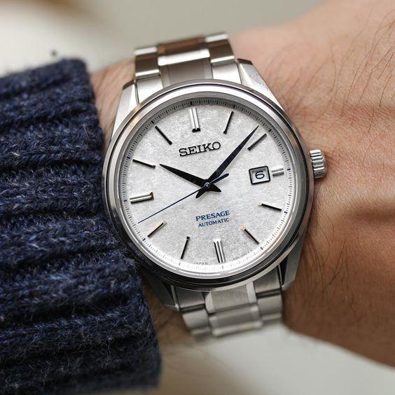 Seiko JDM Presage White Baby GS Snowflake Men's Titanium Watch SARX055 –  Prestige