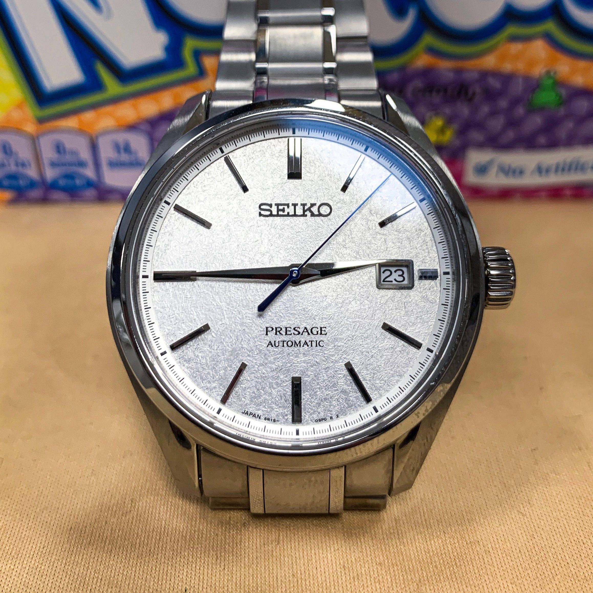 Seiko JDM Presage White Baby GS Snowflake Men's Titanium Watch SARX055 –  Prestige