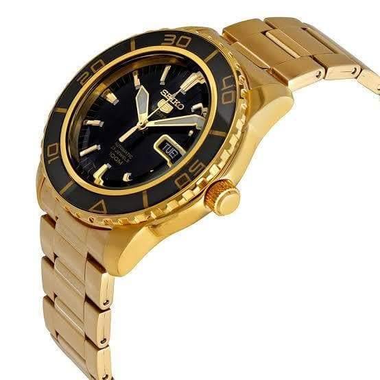 Seiko 5 Sports Gold Plated 55 Fathoms Men's Watch SNZH60K1 – Prestige