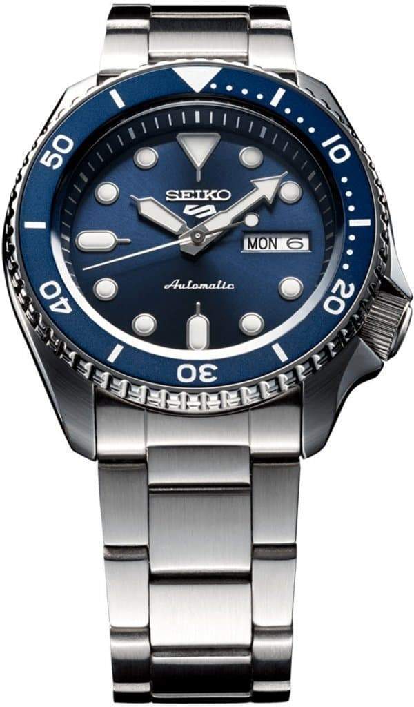 Seiko 5 Sports 100M Automatic Men's Watch Blue Bezel Dial SRPD51K1 –  Prestige
