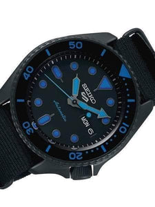 Seiko 5 Sports 100M Automatic Men's Watch Blue Hands Index Stealth All –  Prestige
