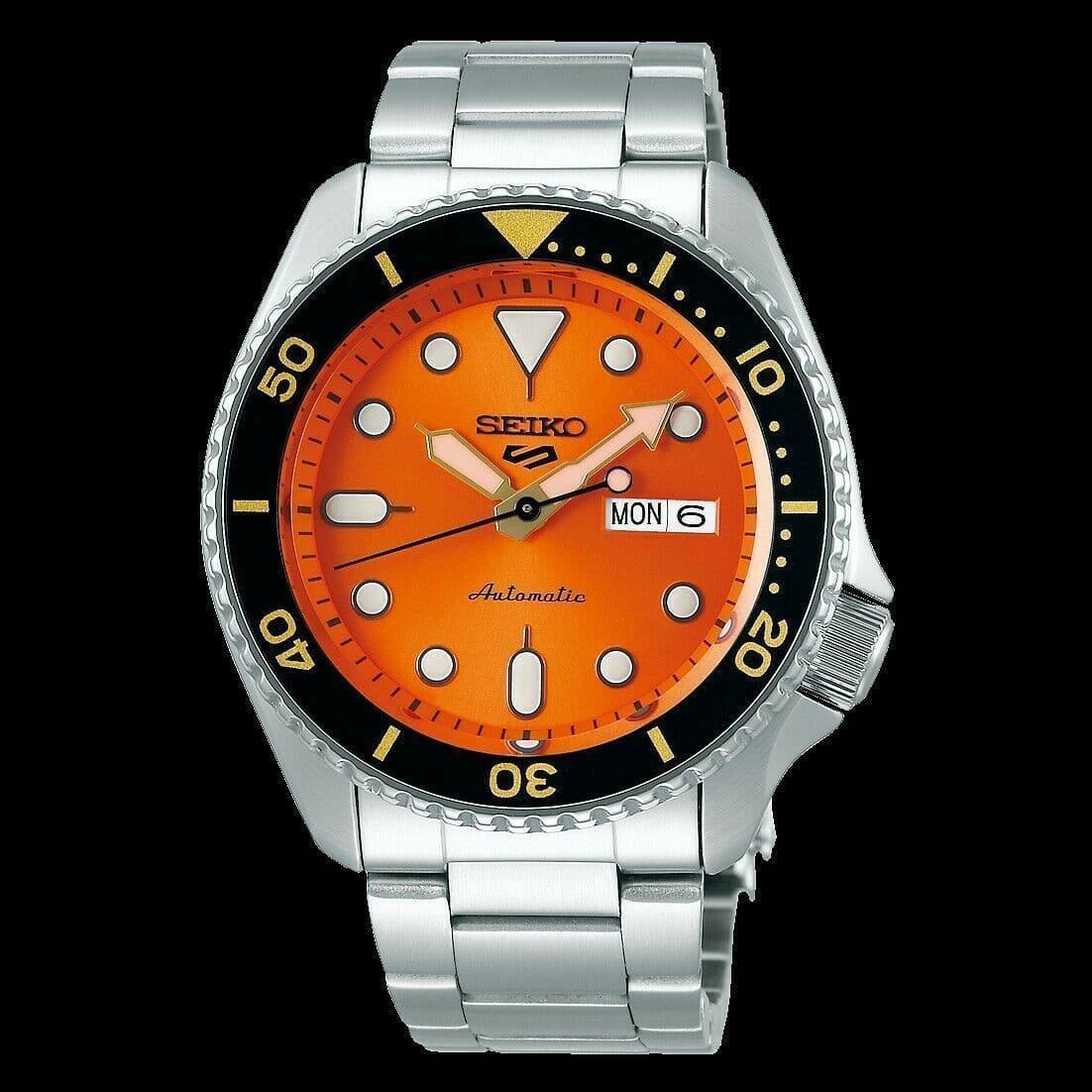 Seiko 5 Sports 100M Automatic Men's Watch Orange Dial SRPD59K1 – Prestige