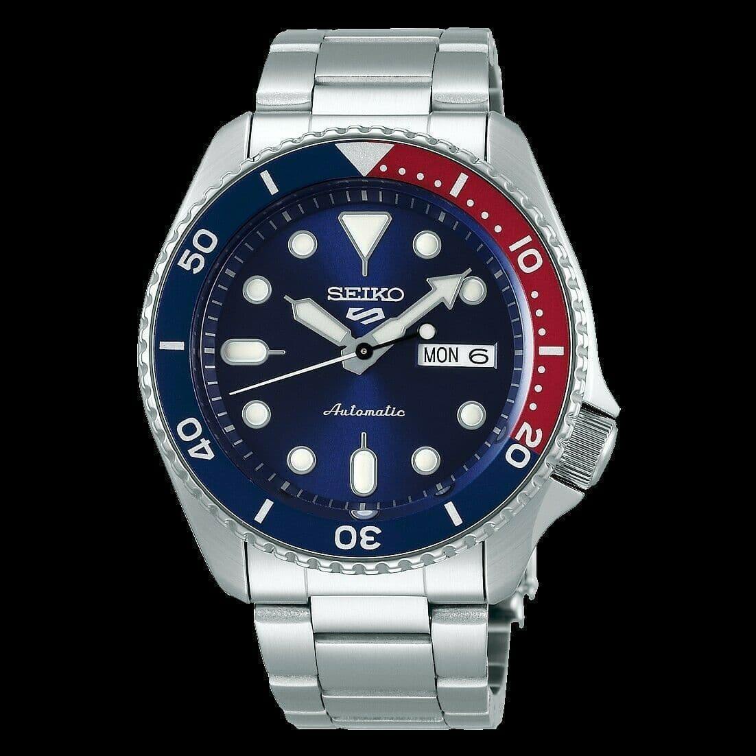 Seiko 5 Sports 100M Automatic Men's Watch Pepsi Bezel Blue Dial SRPD53 –  Prestige