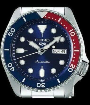5 Sports 100M Automatic Men's Watch Pepsi Bezel Blue Dial SRPD53K1 – Prestige