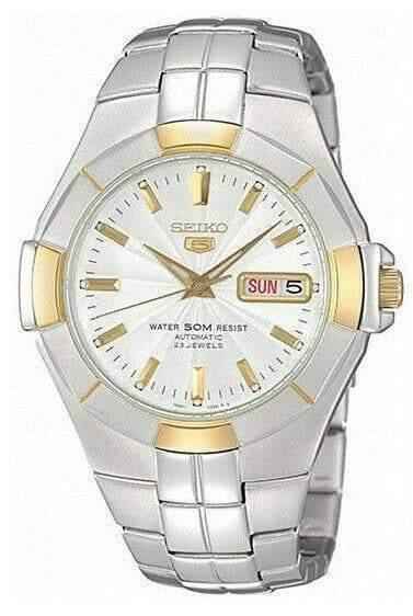 Seiko 5 Classic 50M Men's Size 2 Tone Gold Plated Watch SNZE30K1 – Prestige