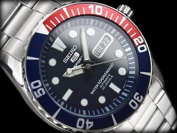 Seiko 5 Sports Pepsi Sea Urchin Automatic Men's Watch SNZF15K1 – Prestige