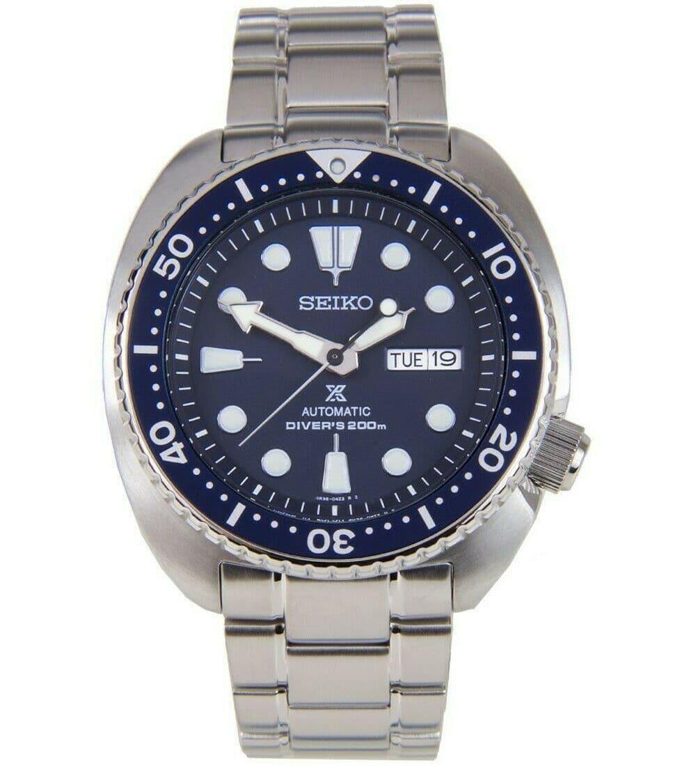 Seiko Blue Turtle Prospex Diver's Men's Stainless Steel Strap Watch SR –  Prestige