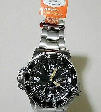 Seiko Japan Made Map Meter Black Atlas/Land Shark 200M Men's Watch SKZ –  Prestige