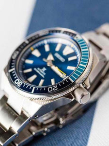 Seiko Limited Edition Blue Lagoon Samurai Prospex Diver's Men's Stainl –  Prestige