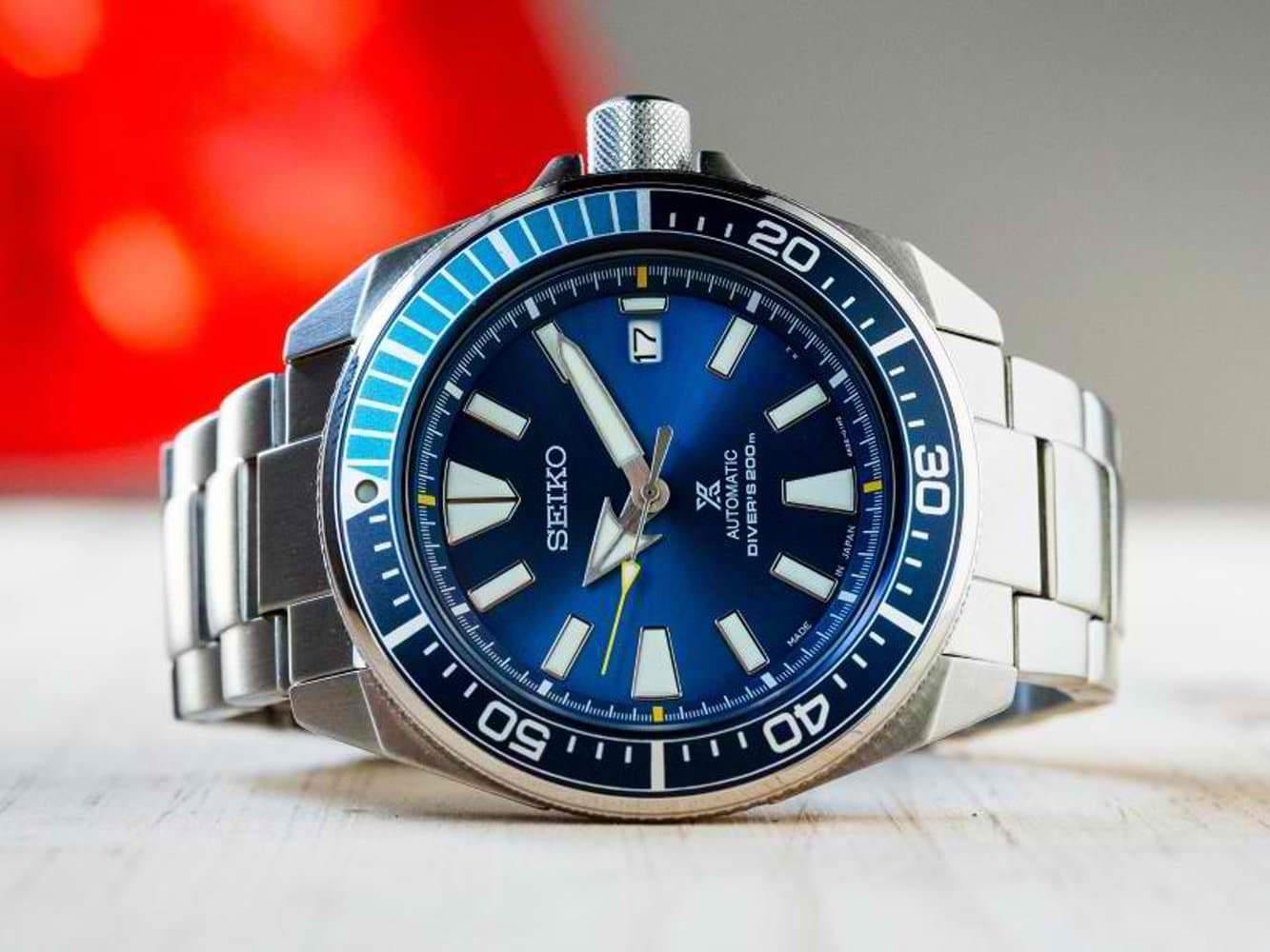 Seiko Limited Edition Blue Lagoon Samurai Prospex Diver's Men's Stainl –  Prestige