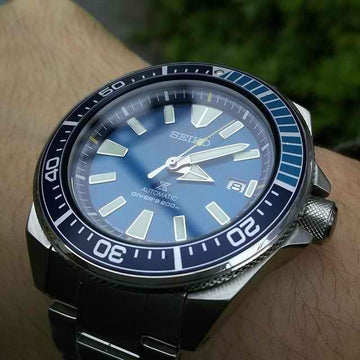 Seiko Limited Edition Blue Lagoon Samurai Prospex Diver's Men's Stainl –  Prestige