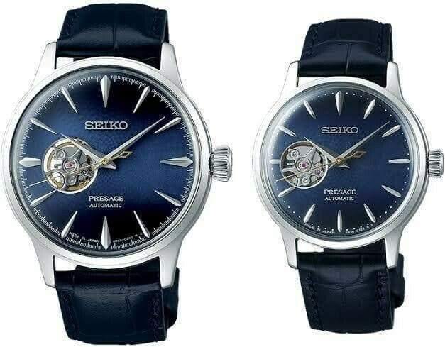 Seiko Presage Blue Moon Open Heart Couple's Watch Set SSA405J1 + SSA78 –  Prestige