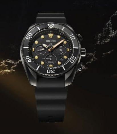 Seiko Prospex LE Black Series Sumo Solar Chronograph Men's Watch SSC76 –  Prestige