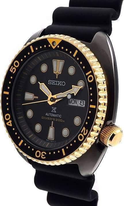 Seiko Prospex Gold Ring Black Series Ninja Turtle Watch SRPD46K1 – Prestige