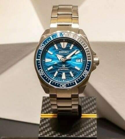 Seiko SE Save the Ocean Great White Shark Samurai Diver's Men's Watch –  Prestige