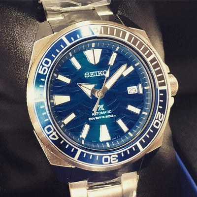 Seiko SE Save the Ocean Great White Shark Samurai Diver's Men's Watch ...