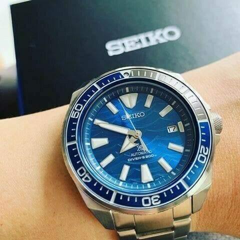 Seiko SE Save the Ocean Great White Shark Samurai Diver's Men's Watch –  Prestige