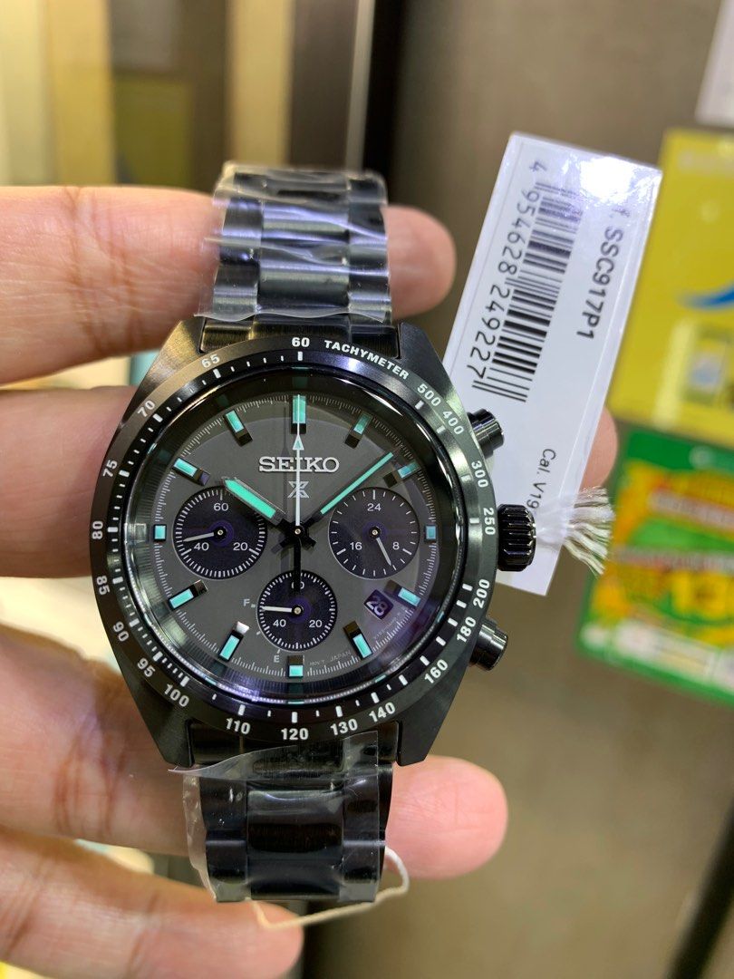 Seiko Prospex Solar Men's Chronograph Watch SSC917P1 Black Series Nigh –  Prestige