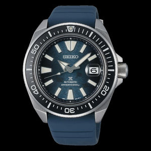 Seiko SE Save the Ocean Dark Manta Ray King Samurai Diver's Men's Rubb –  Prestige