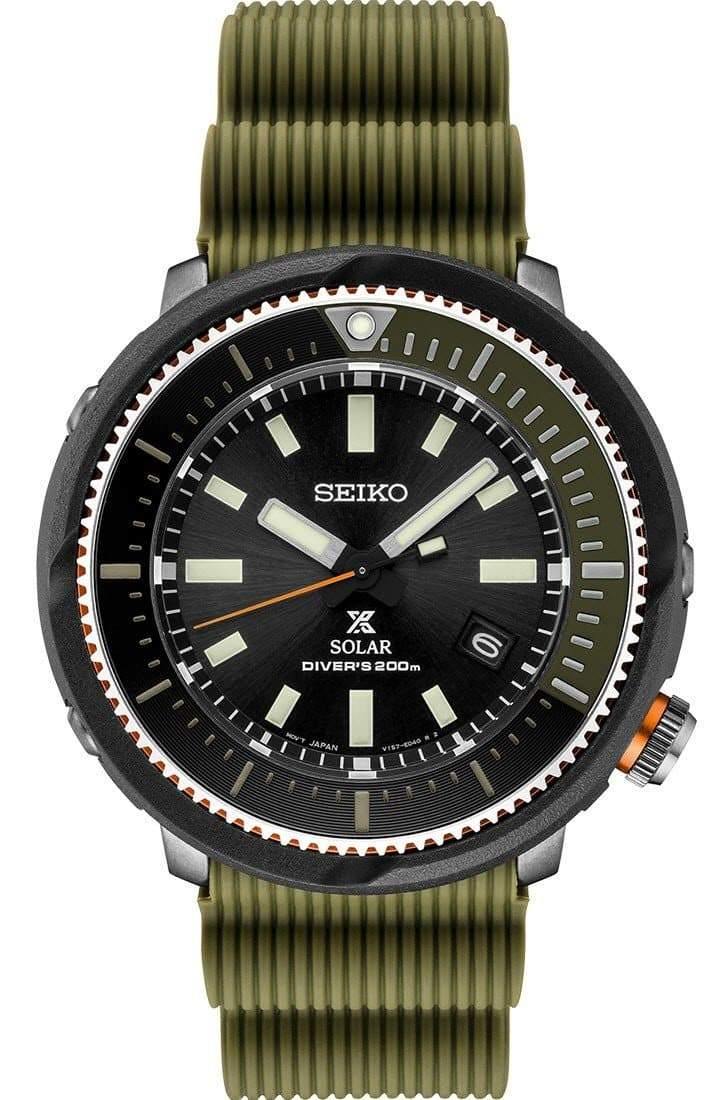 Seiko Street Series Solar Tuna All Green Diver's Men's Watch SNE547P1 –  Prestige