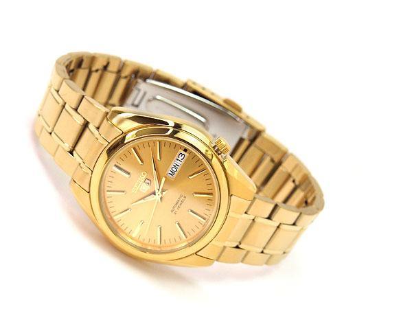 Seiko 5 Classic Men's Size Gold Dial & Plated Stainless Steel Strap Wa –  Prestige