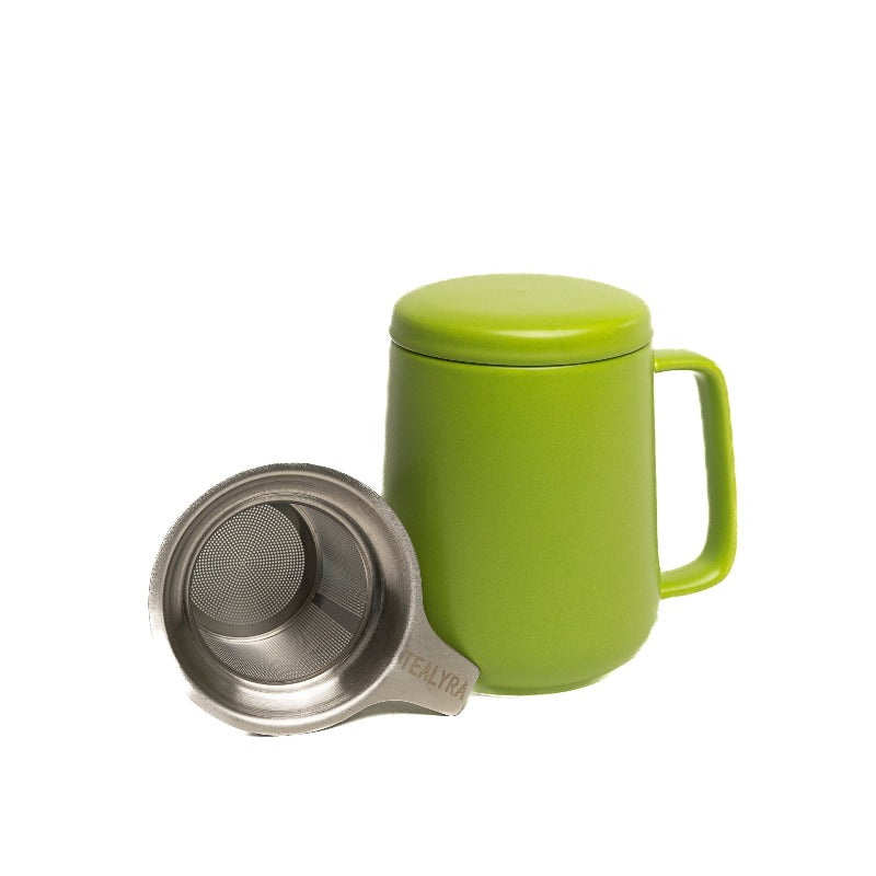 Peak Ceramic Mug with Infuser in Turquoise – My Cup of Tea Memphis