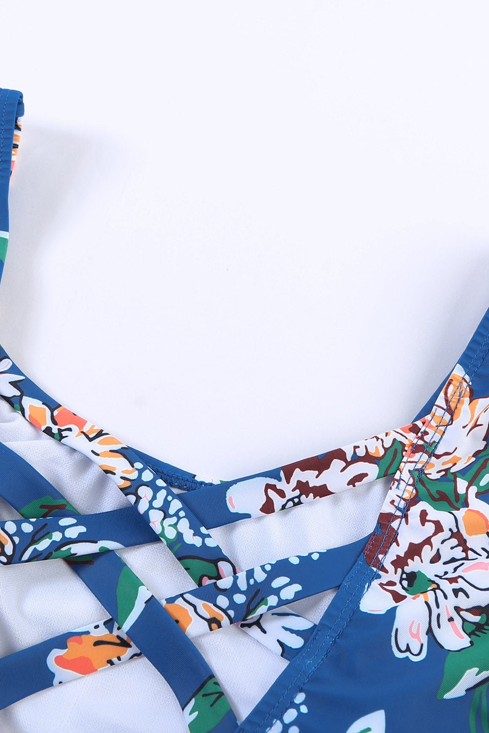 Printed Crisscross One-Piece Swimsuit - Sunset and Swim