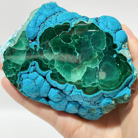 Chrysocolla mixed malachite