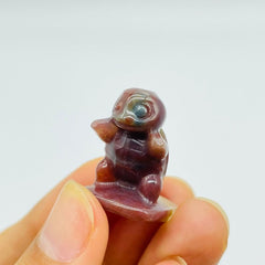 2Types Mini Pokemon Squirtle Carving Wholesale Caribbean Calcite Ocean Jasper -Wholesale Crystals