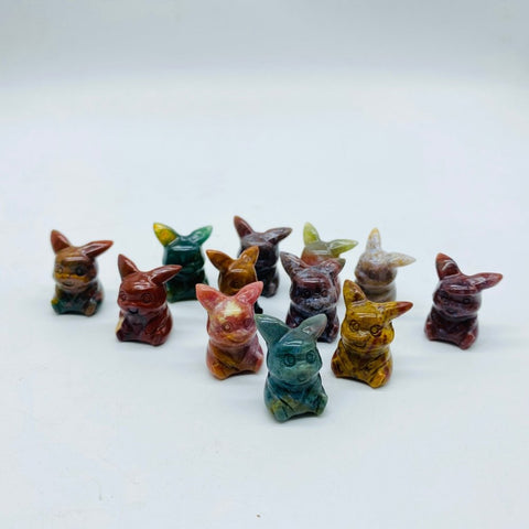 Ocean Jasper Mini Pikachu Carving Wholesale -Wholesale Crystals