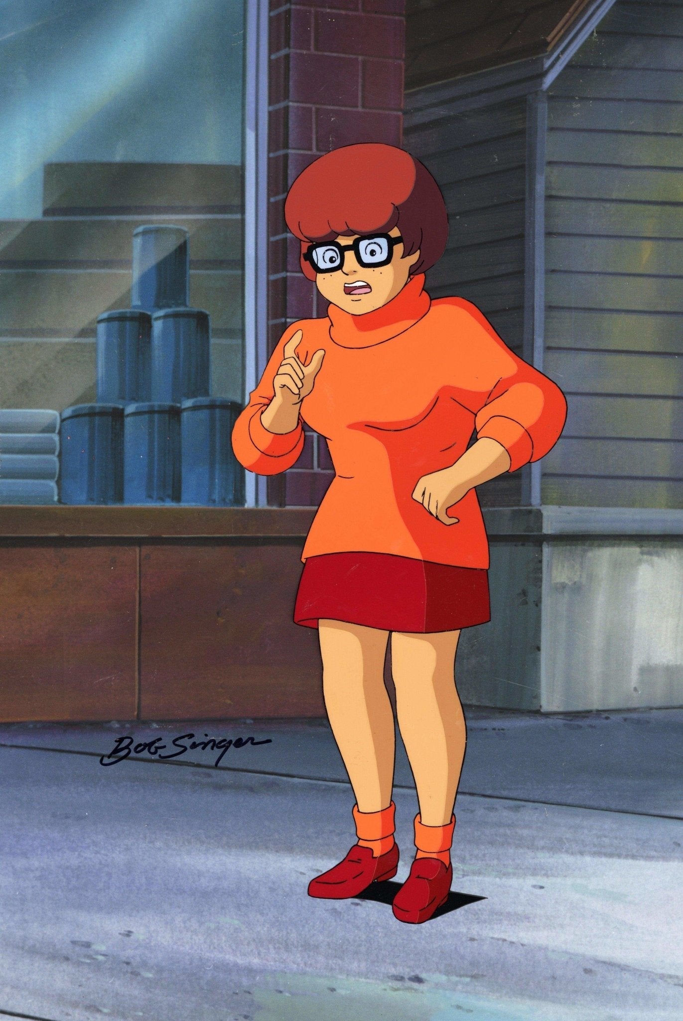 Scooby-Doo and the Witch's Ghost Original Production Cel with Matching Drawing Signed by Bob Singer: Velma
