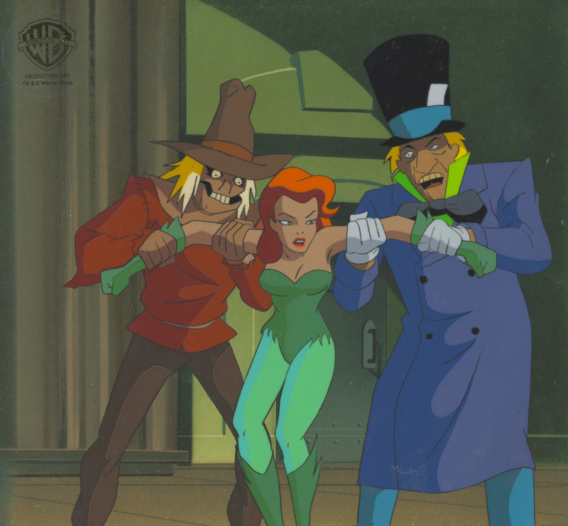 Batman The Animated Series Original Production Cel: Poison Ivy, Scarec –  Clampett Studio