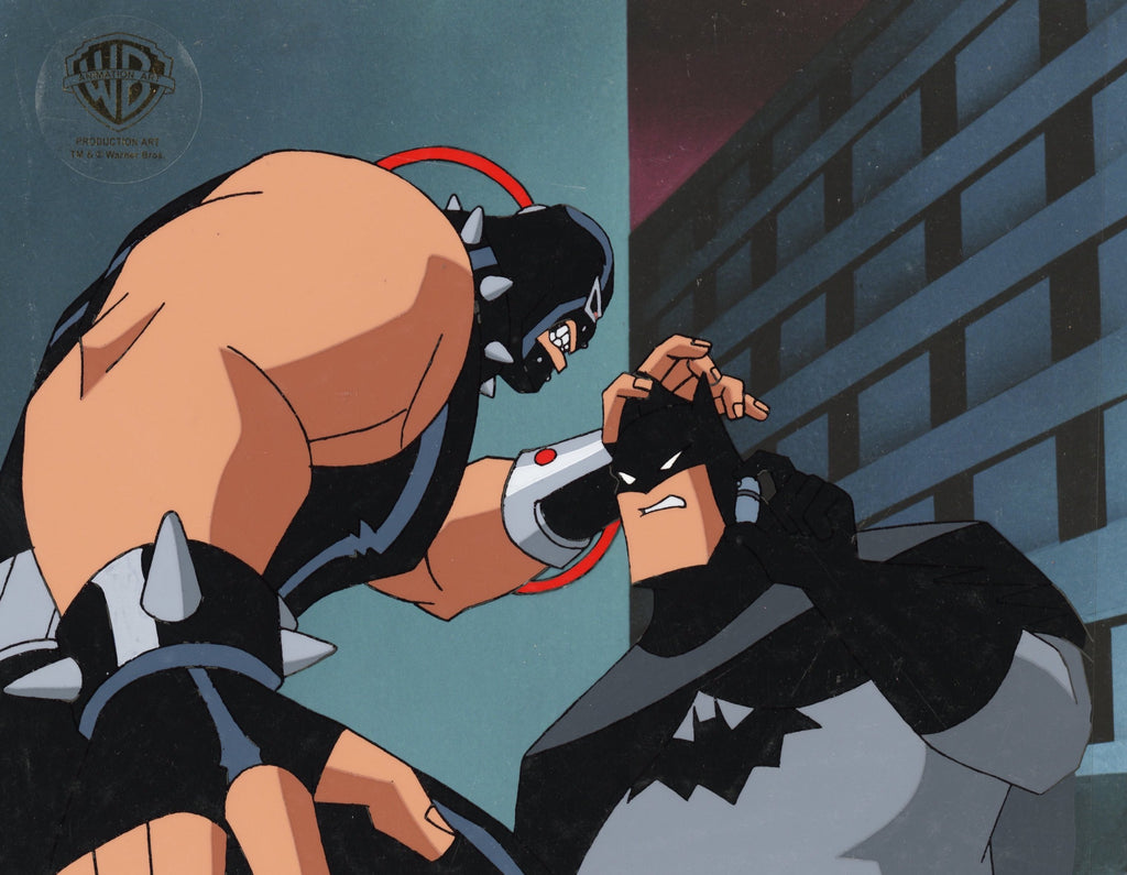 The New Batman Adventures Original Production Cel: Batman and Bane –  Clampett Studio