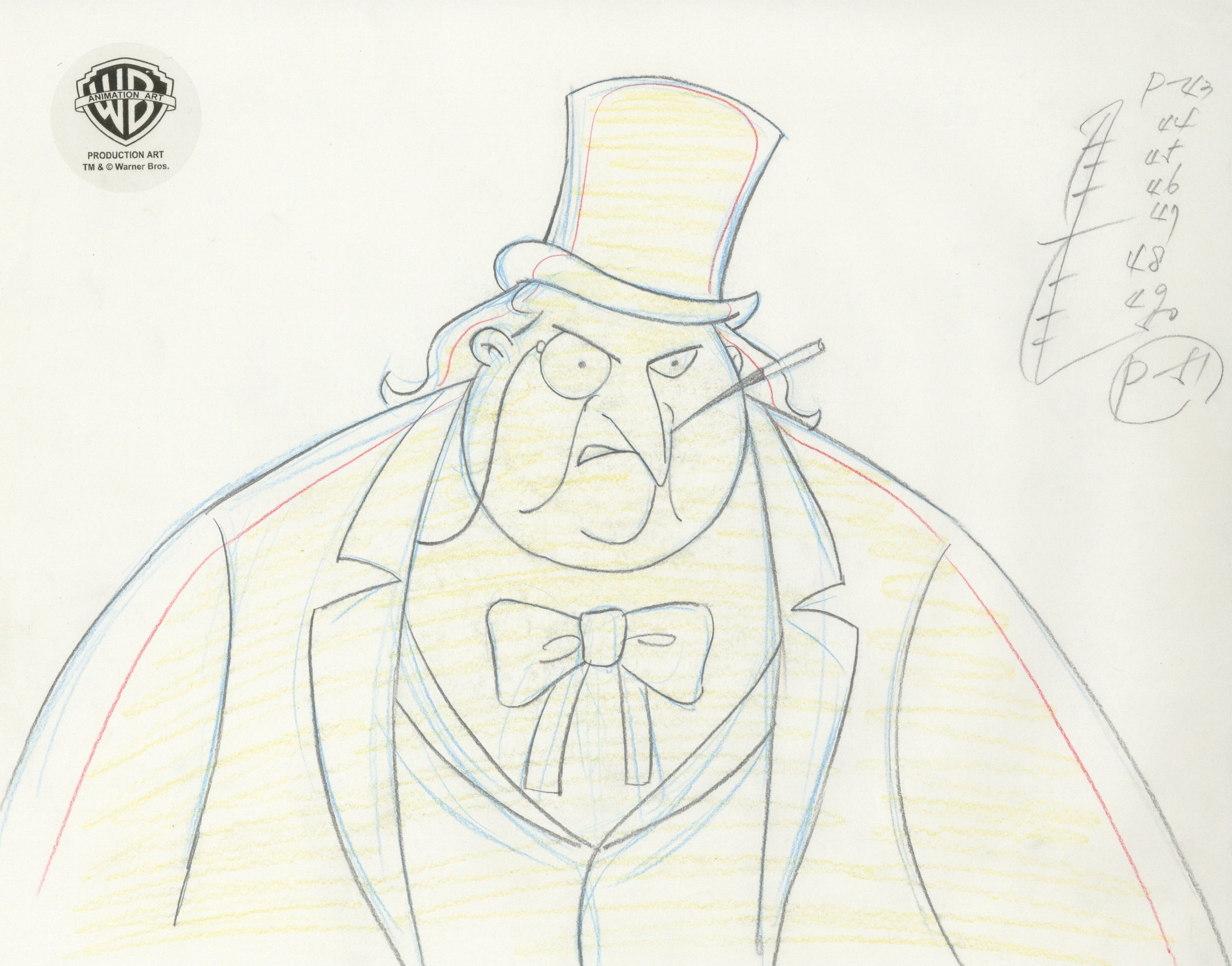 Batman The Animated Series Original Production Drawing: Penguin – Clampett  Studio