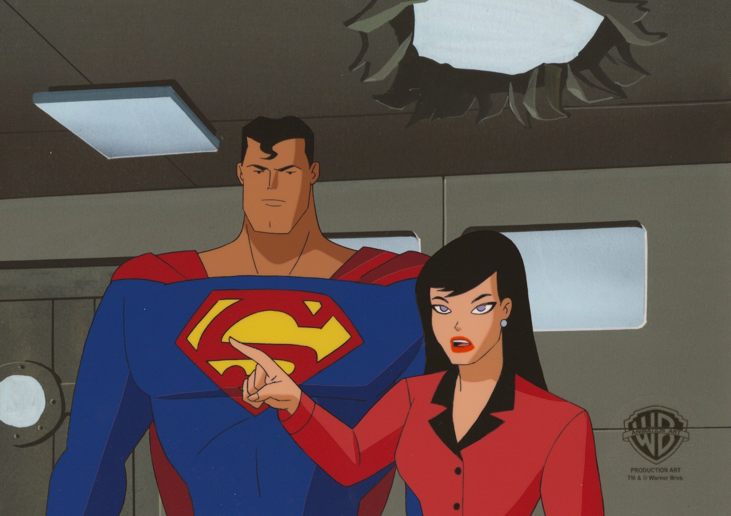 Superman The Animated Series Original Production Cel: Clark Kent And