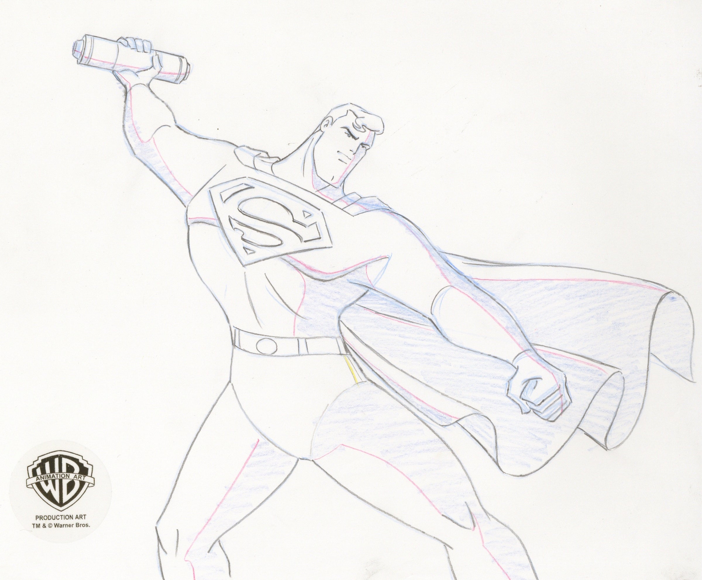 Justice League Original Production Drawing: Superman – Clampett Studio
