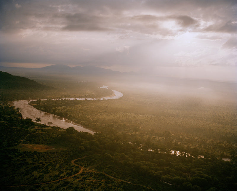 Rainstorm Ewaso Nyiro River northern Kenya