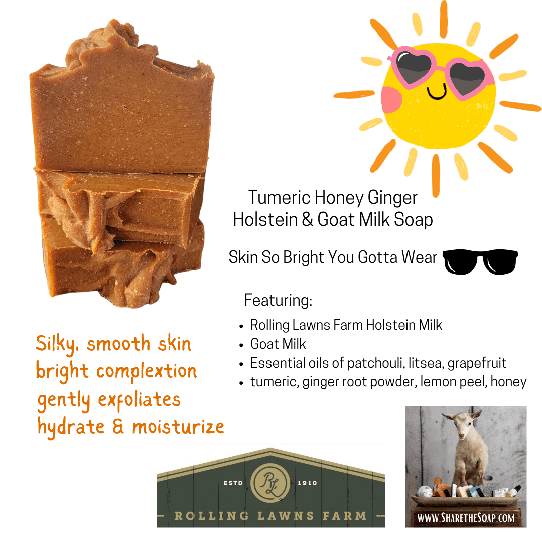 Wholesale Turmeric Lemon Ginger Double Milk Soap
